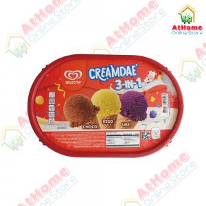 Selecta, Creamdae Supreme, 3N1, Choco-Keso-Ube, 1L