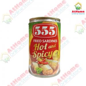 555 Fried Sardines Hot & Spicy, 155g